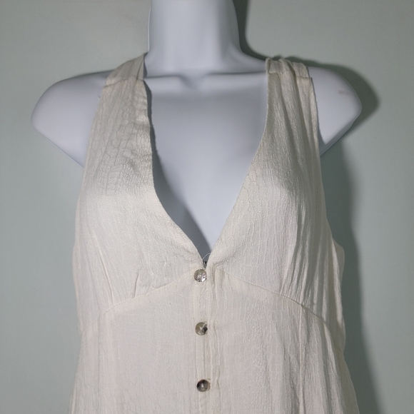 Lulus Lovely Invitation White Sleeveless Button-Front Maxi Dress Size M Lined - Picture 3 of 12